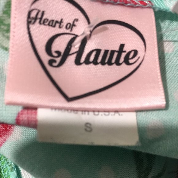 VINTAGE HEART of  HAUTE MIDI PRINTED  DRESSES SIZE S - Picture 8 of 8
